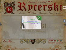 Tablet Screenshot of hotel-rycerski.pl